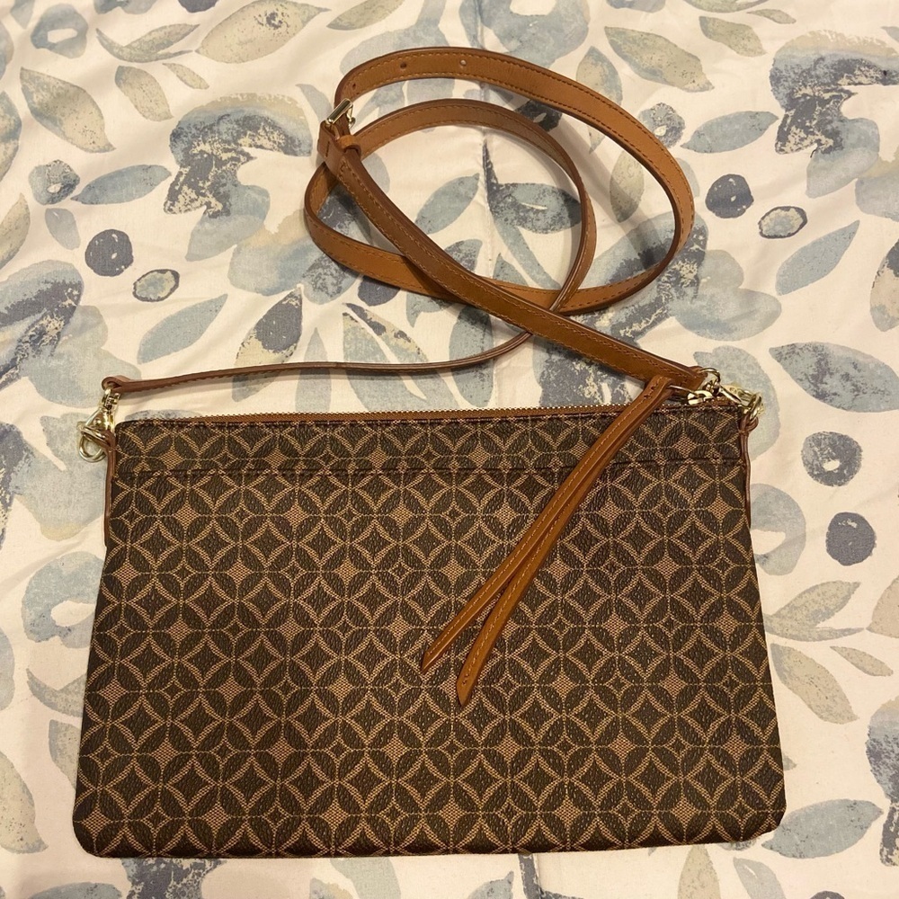Women’s Fossil Sydney Shoulder Bag Brown Leather Crossbody